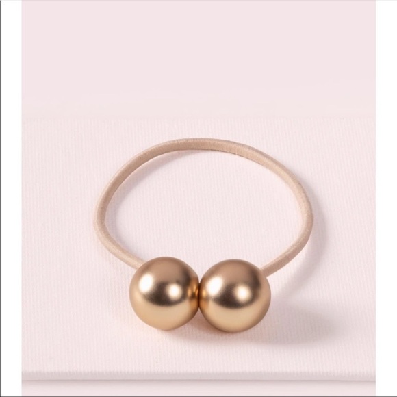 🔥The Hair Edit - Gold Orb Duo Dual-Sphere Metal Hair Tie - Picture 1 of 3